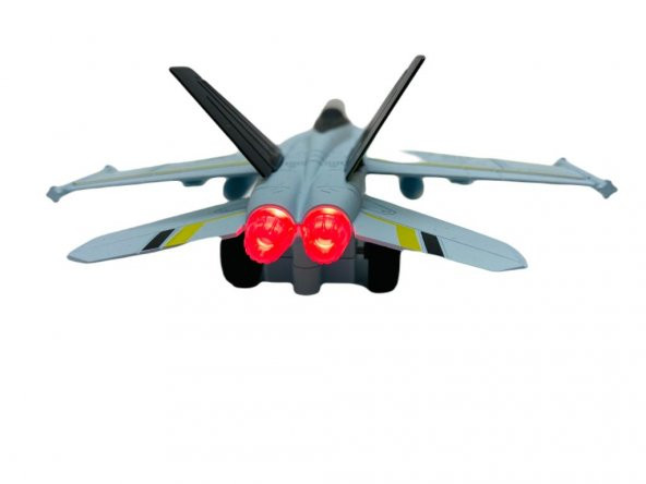 Sesli Işıklı Metal Savaş Uçak - HW777-18-Açık Mavi - 4