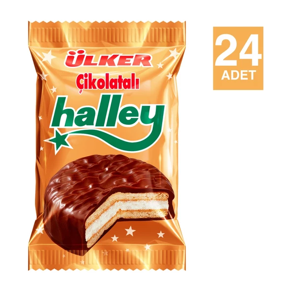 Ülker Halley Tekli Bisküvi 30 gr 24 adet - 2
