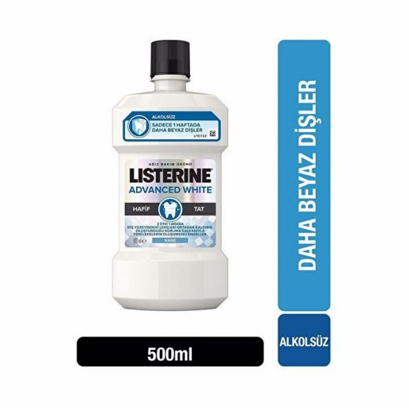 Listerine Advanced White Hafif Tat 500 Ml 3574661491905