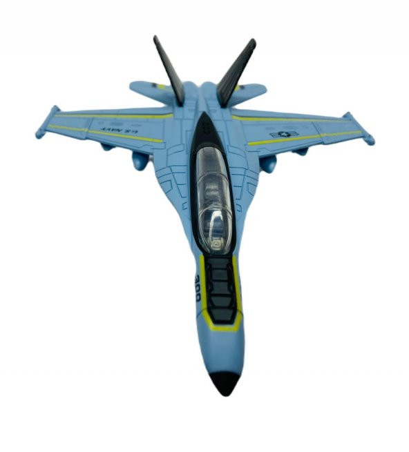 Sesli Işıklı Metal Savaş Uçak - HW777-18-Mavi - 4