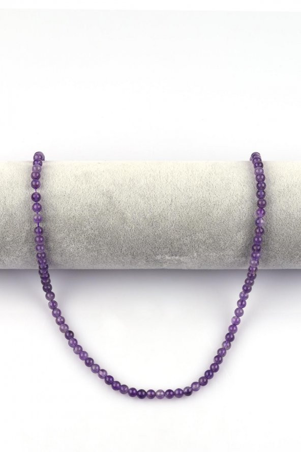 Ametist Doğal Taş Dizi 4 mm Küre Kesim - Resim 2