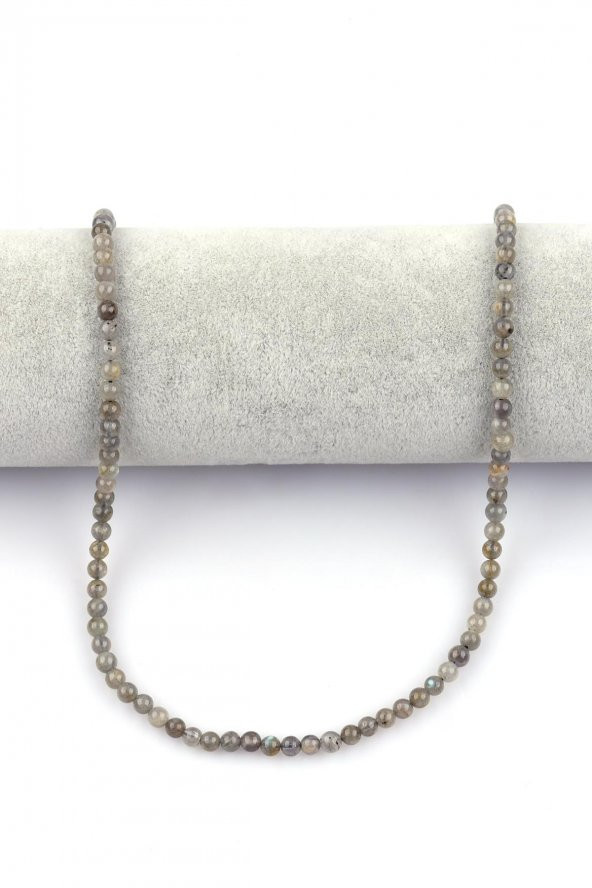 Labradorit ( AB Kalite ) Doğal Taş Dizi 4 mm Küre Kesim - Resim 2