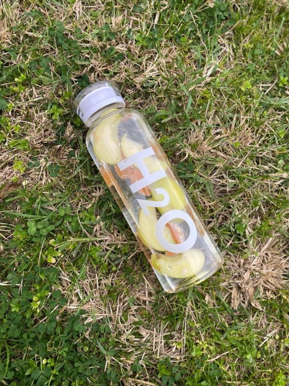 H2O Baskılı Cam Matara 500 ml. - 2