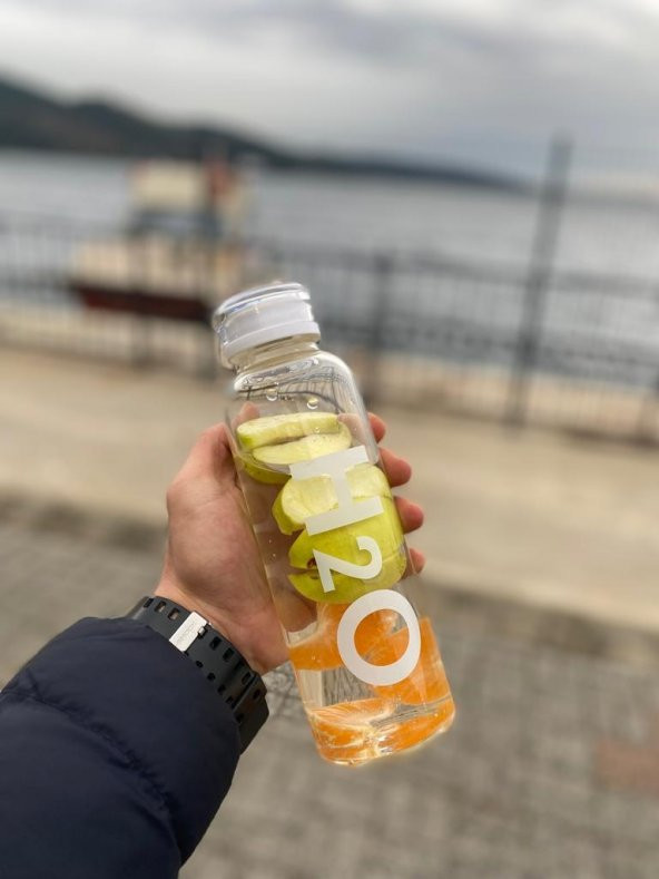 H2O Baskılı Cam Matara 500 ml. - 1