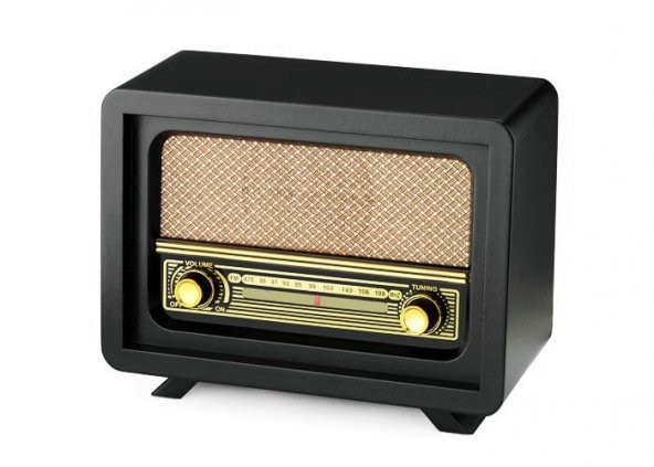 Nostaljik Radyo Beyoğlu Kahverengi USB ve Bluetoothlu