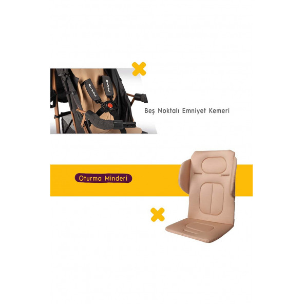 Rival Rv111 Sweet Baston Bebek Arabası Gold Antrasit - 5