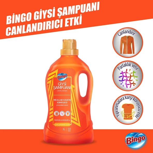Bingo Giysi Şampuanı Karma Paket 3L 2'li - 5