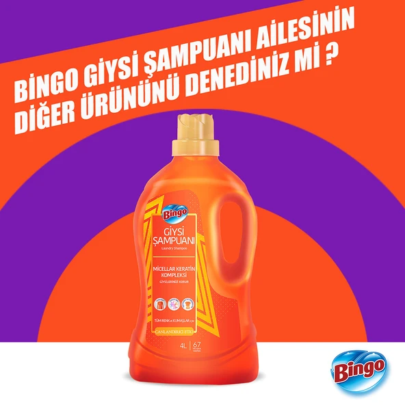 Bingo Giysi Şampuanı Arındırıcı Etki 4L 2'li - 7