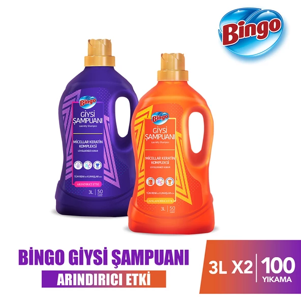 Bingo Giysi Şampuanı Karma Paket 3L 2'li