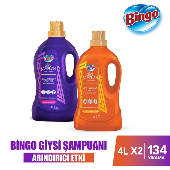 Bingo Giysi Şampuanı Karma Paket 4L 2'li