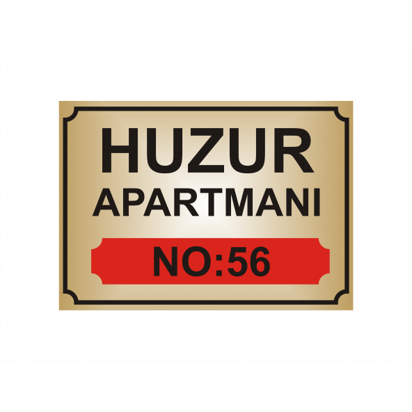 Apartman Isim Tabelası ,apartman Tabelası Apartman Girişi Isimliği ,( Gold ve parlak gümüş seçenekli)