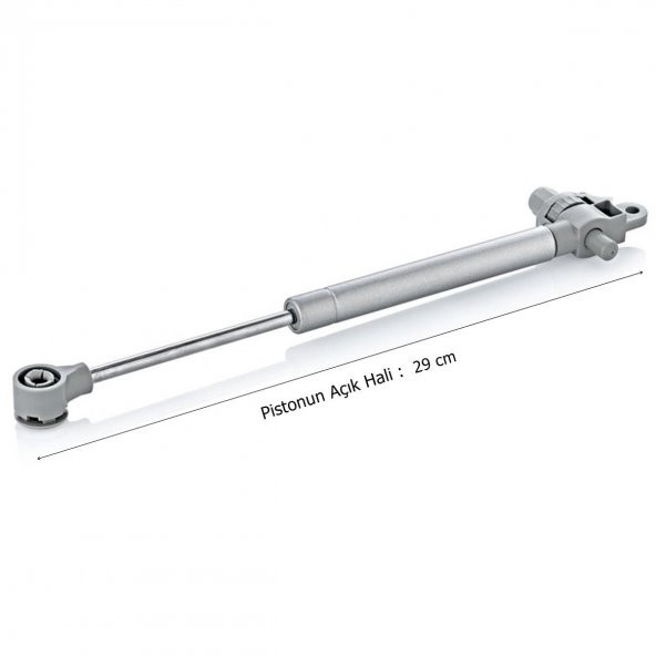 Frenli Yavaş Kapanan Gazlı Amortisör Piston 100 N Gri - 4