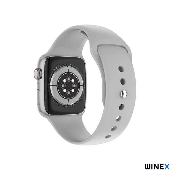 Winex Watch 7 Series FullSecreen NO1 Android İos Uyumlu Akıllı Saat Gümüş - 3