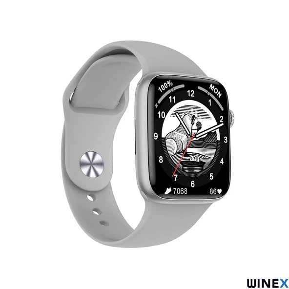 Winex Watch 7 Series FullSecreen NO1 Android İos Uyumlu Akıllı Saat Gümüş - 2