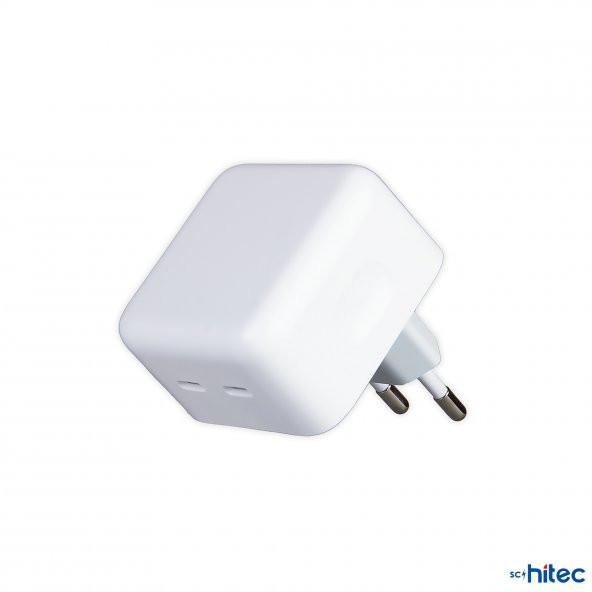 ScHitec 35W Yeni Nesil Apple Uyumlu Çift Type-C Port Compact Çıkışlı Ev tipi Şarj Aleti Kablolu - 5