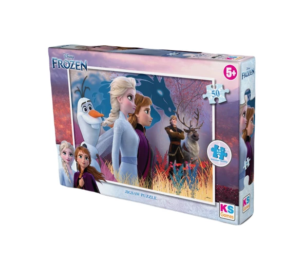 Disney Frozen Karlar Ülkesi Elsa Kutulu Lisanslı 50 Parça Puzzle/Yapboz