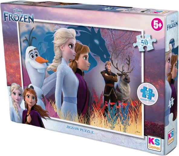 Disney Frozen Karlar Ülkesi Elsa Kutulu Lisanslı 50 Parça Puzzle/Yapboz - 2
