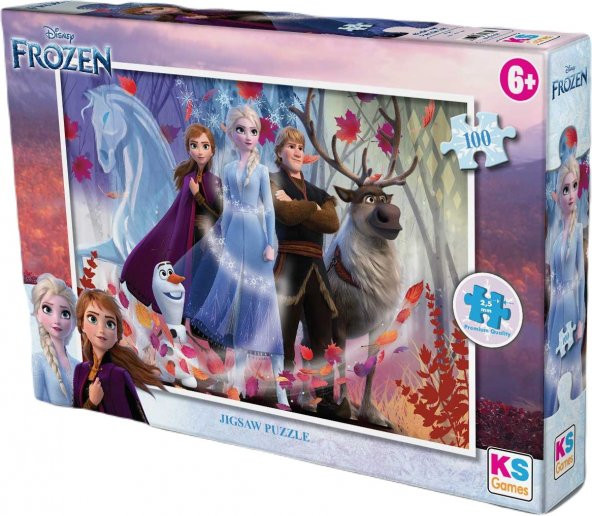 Disney Frozen Elsa ve Anna Lisanslı Kutulu 100'parça Puzzle/Yapboz