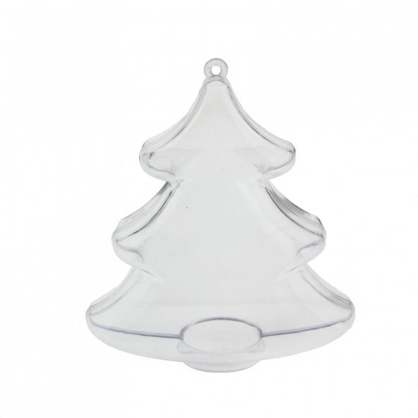 12 Adet 10x7cm Plastik Kutu Çam Ağacı Yılbaşı Kutusu - 2