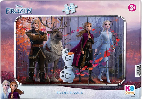 Disney Frozen Karlar Ülkesi Elsa Frame Puzzle/Yapboz 24 Parça