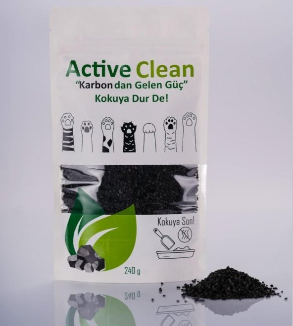 Active Clean Active Carbon Kedi Kumu Koku Giderici 240 gr - 2