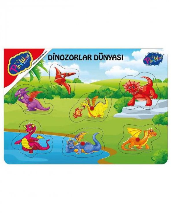 Ahşap Tutmalı Puzzle Dinozorlar Dünyası ONY279 Playwood