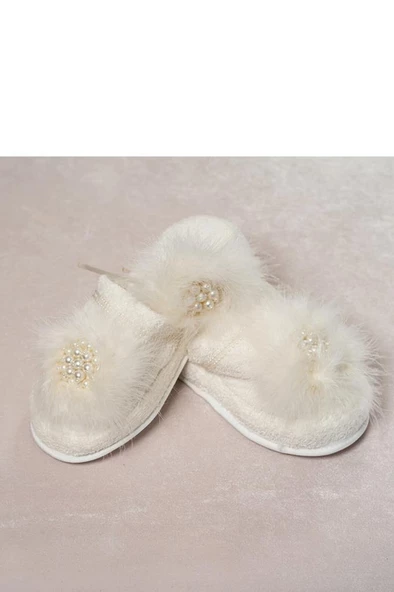 Mecit 100 Bayan Hamile Lohusa Ekru Terlik Taç Seti 37-38 - Resim 2