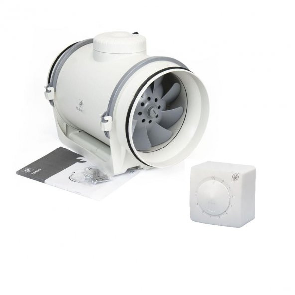 TD Evo 250 Reb-1 Hız Anahtarlı 1400 m3/h Soler Palau Kademeli Yuvarlak Havalandırma Fanı