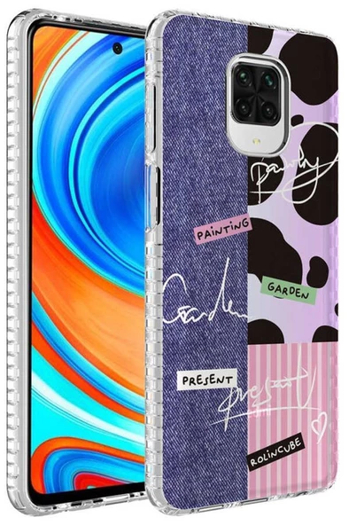 Xiaomi Redmi Note 9S Kılıf Airbag Kenarlı Renkli Desenli Elegans Silikon - 3