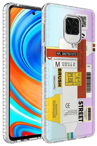 Xiaomi Redmi Note 9S Kılıf Airbag Kenarlı Renkli Desenli Elegans Silikon - 9
