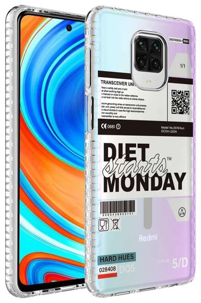 Xiaomi Redmi Note 9S Kılıf Airbag Kenarlı Renkli Desenli Elegans Silikon - 4