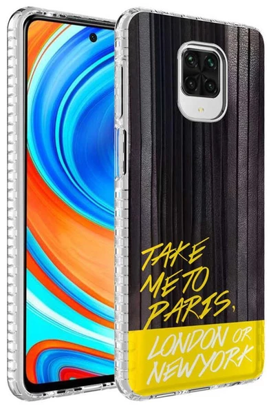 Xiaomi Redmi Note 9S Kılıf Airbag Kenarlı Renkli Desenli Elegans Silikon - 8