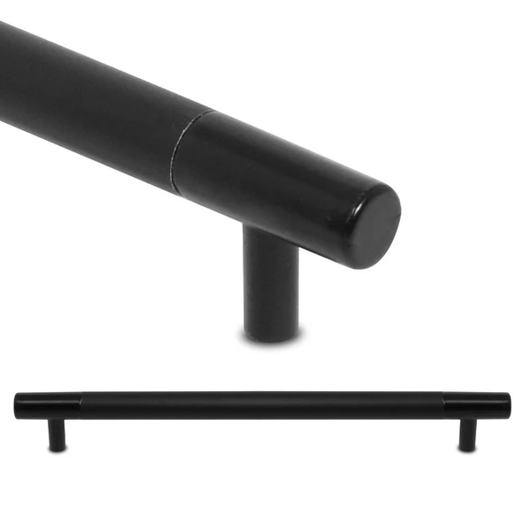 Hitit Çekmece Dolap Dolabı Kapak Kulpu Kulpları Kulbu 288 Mm Mat Siyah Metal Kulp Mobilya Mutfak - 2