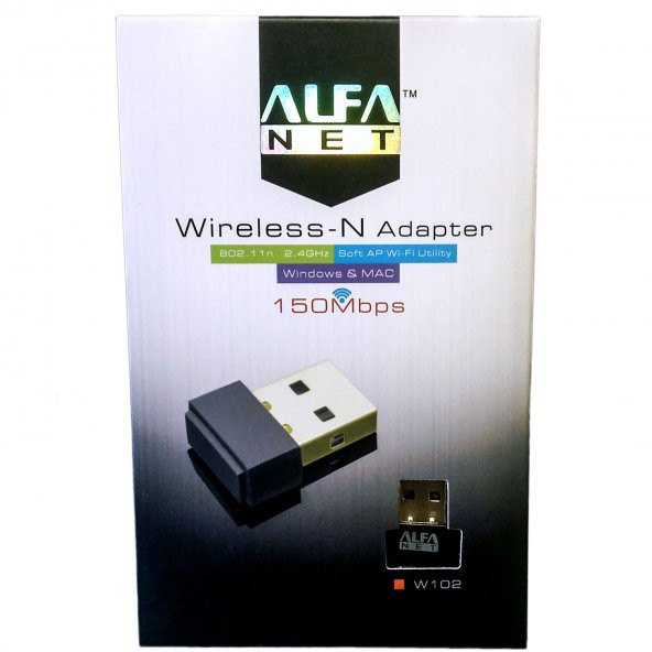 Alfanet W102 Usb 150Mbps Mini Wireless Adapter