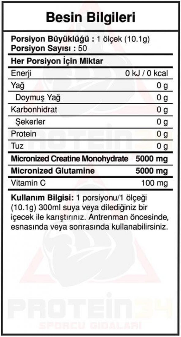 Bigjoy Sports Big2 Creatine + Glutamine 505g 50 Servis Aromasız - 2