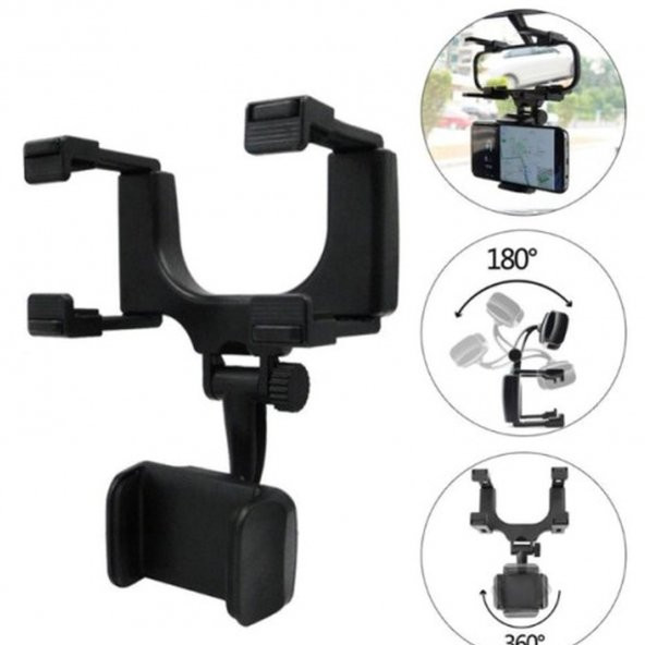 Araba Dikiz Aynasına Takılan Oto Araç Içi Telefon Tutucu Aparat Cep Telefonu Tutacağı