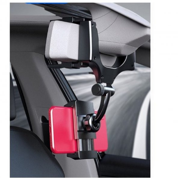 Araba Dikiz Aynasına Takılan Oto Araç Içi Telefon Tutucu Aparat Cep Telefonu Tutacağı - 2