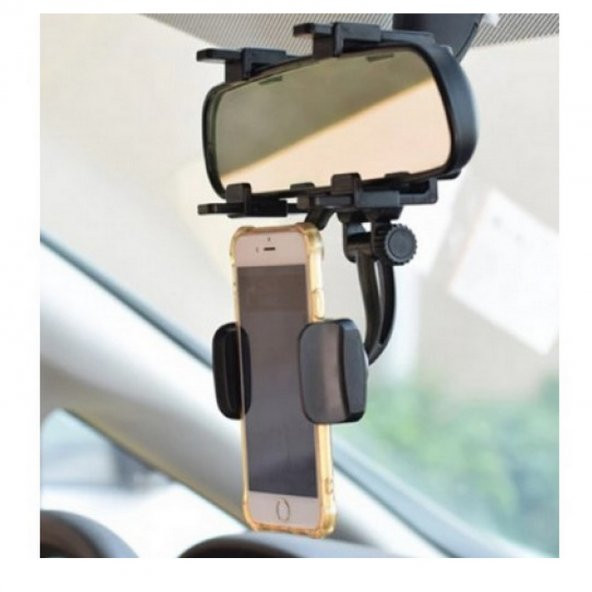 Araba Dikiz Aynasına Takılan Oto Araç Içi Telefon Tutucu Aparat Cep Telefonu Tutacağı - 4