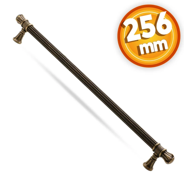 Akbatı 256 mm Eskitme Antik Sarı Metal Mobilya Mutfak Çekmece Dolap Dolabı Kulpu Kulbu Kulpları