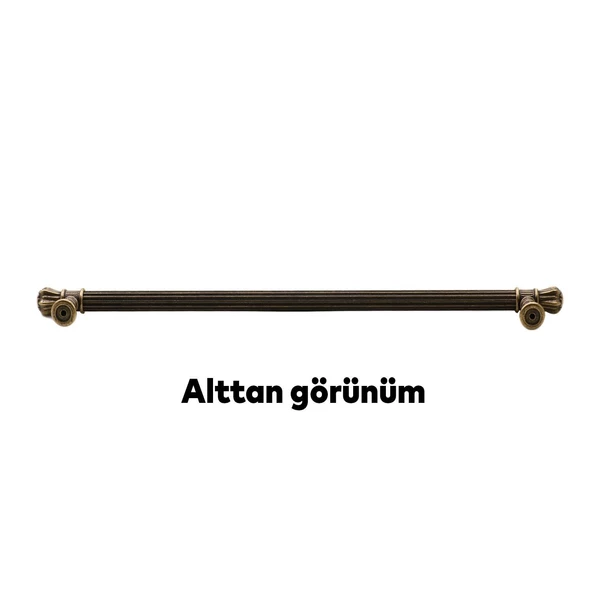 Akbatı 256 mm Eskitme Antik Sarı Metal Mobilya Mutfak Çekmece Dolap Dolabı Kulpu Kulbu Kulpları - Resim 5