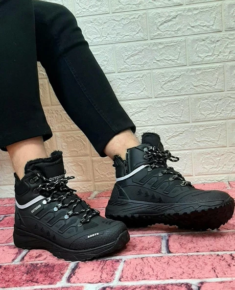 Stepway 8075 Siyah Kürklü Kaymaz Taban Erkek Bot - 2