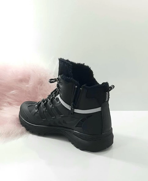 Stepway 8075 Siyah Kürklü Kaymaz Taban Erkek Bot - 4