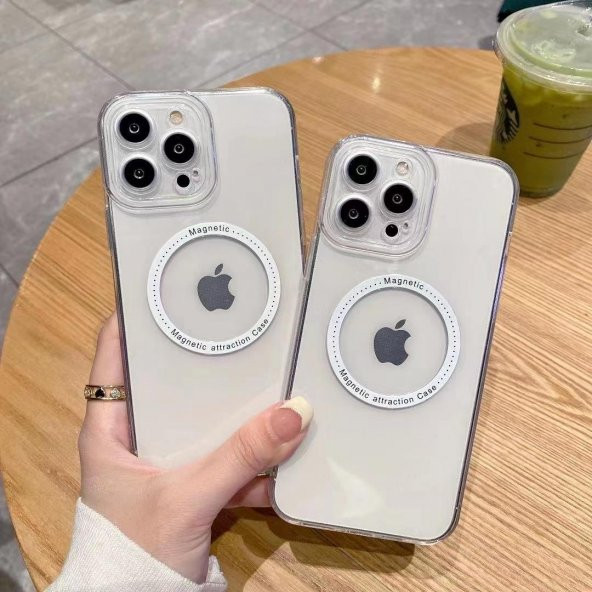 İphone 13 Pro Magsafe Uyumlu Şeffaf Kapak - Resim 2