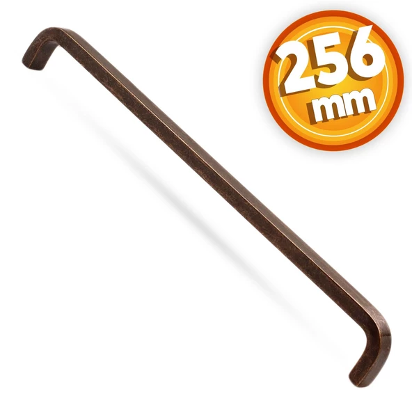 Paris 256 mm Eskitme Antik Bakır Metal Mobilya Mutfak Çekmece Dolap Dolabı Kulpu Kulbu Kulpları