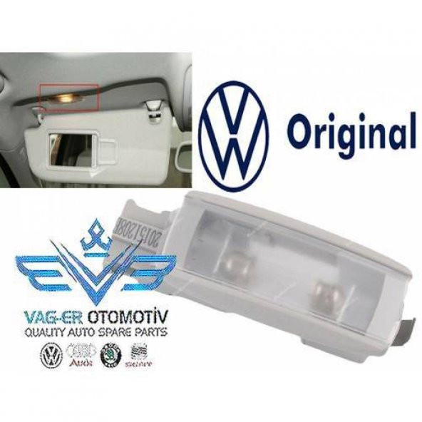 VW GOLF 7 VII (GRİ) GÜNEŞLİK MAKYAJ LAMBASI  SOL 1K0947109 - 1