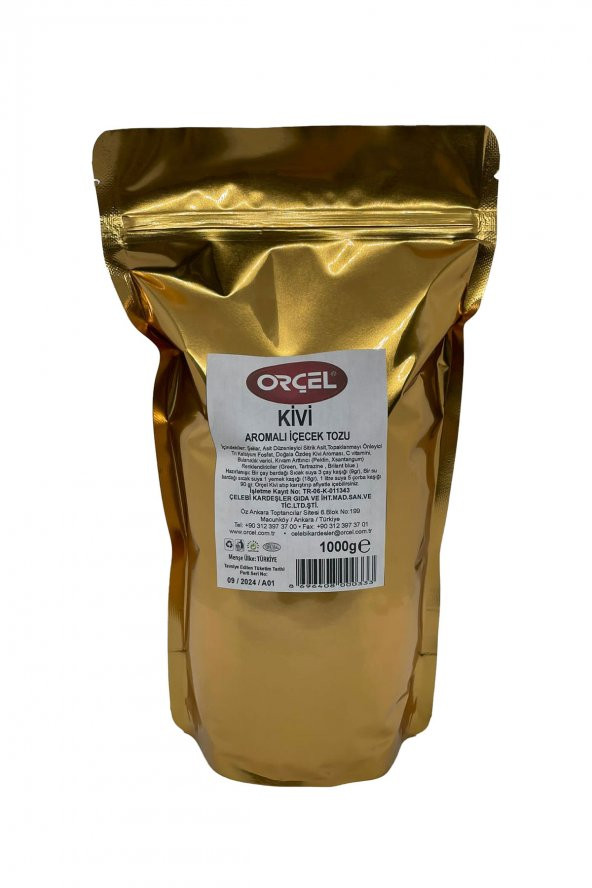 Orçel Kivi Aromalı İçecek Tozu Oralet 1 Kg.