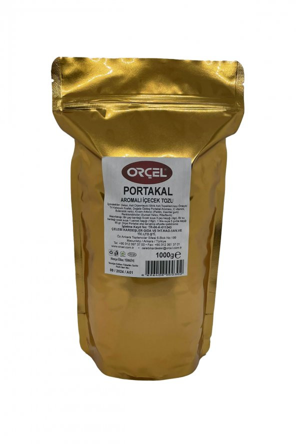 Orçel Portakal Aromalı İçecek Tozu Oralet 1 Kg