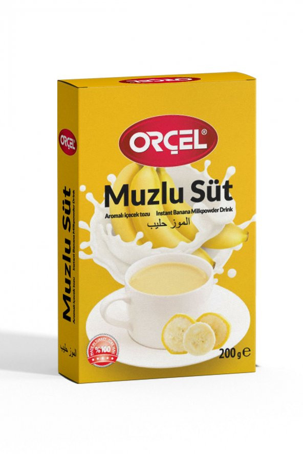 Orçel Muzlu Süt Aromalı İçecek Tozu Oralet 200 gr.