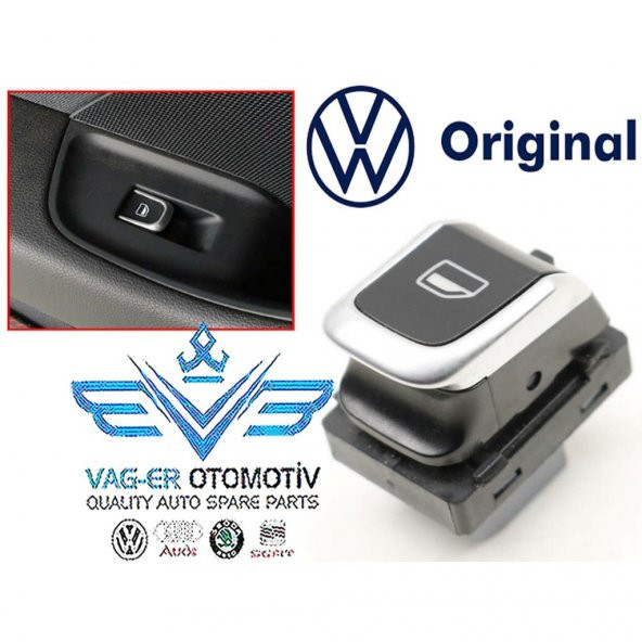 AUDİ A4 2009-2015 ARKA SOL CAM AÇMA KAPAMA DÜĞMESİ TUŞ 8K0959855B
