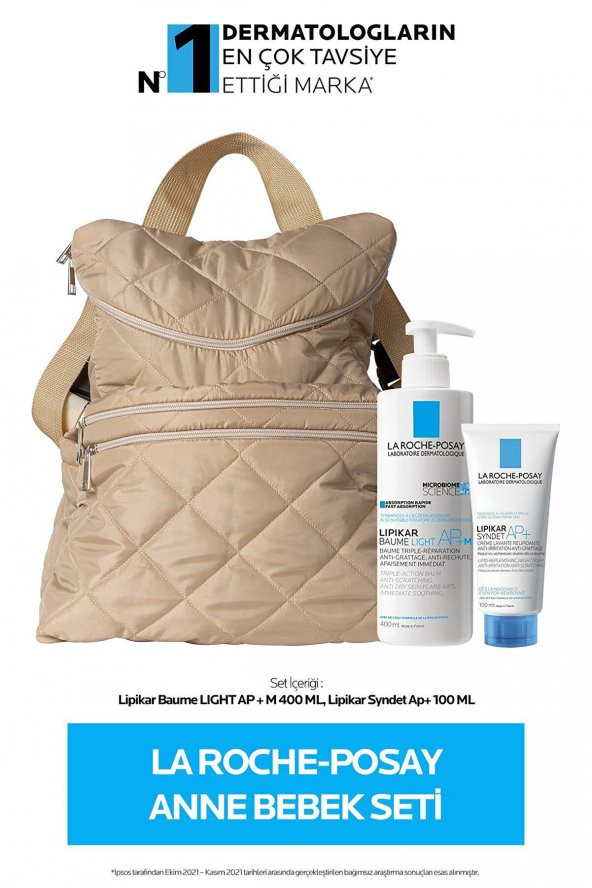 La Roche-Posay Anne Bebek Seti: Lipikar Baume Ap+m Light 400 Ml & Lipikar Syndet Ap+100 Ml